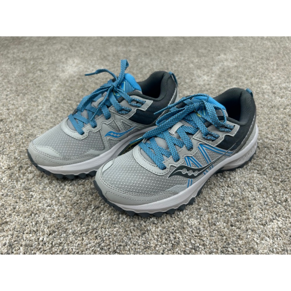 Saucony Excursion TR14 Grey Blue Trail Running Shoes Versafoam XT-900 Womens 5.5